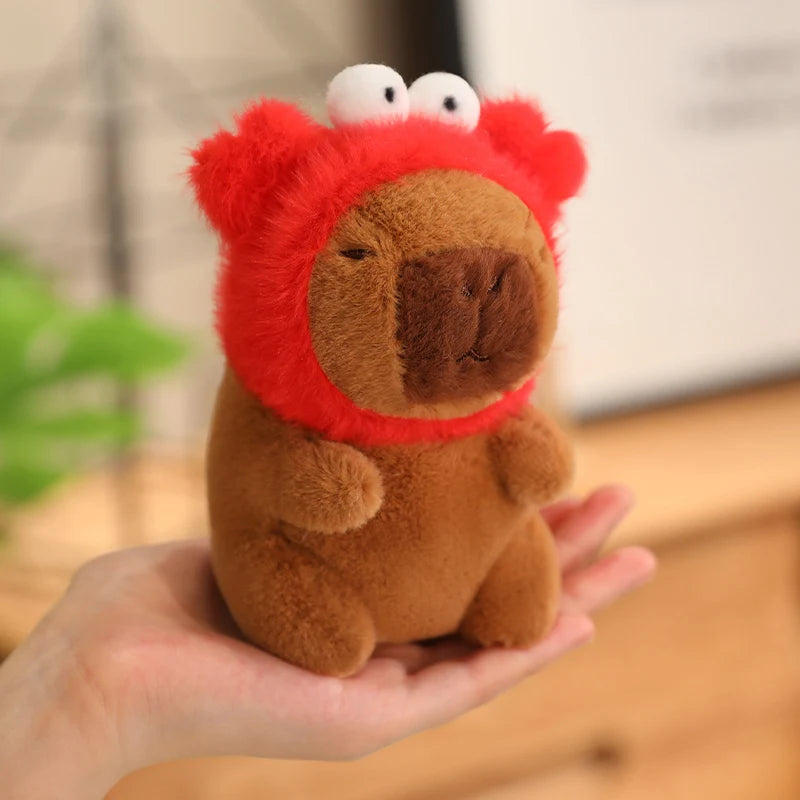 Capybara capuche peluche — Douceur, Détente et Câlins XXL !