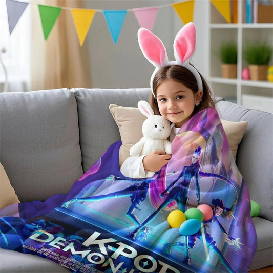 🛌 K-Pop Demon Hunters – Plaide Doux & Chaud Toutes Saisons 🛌