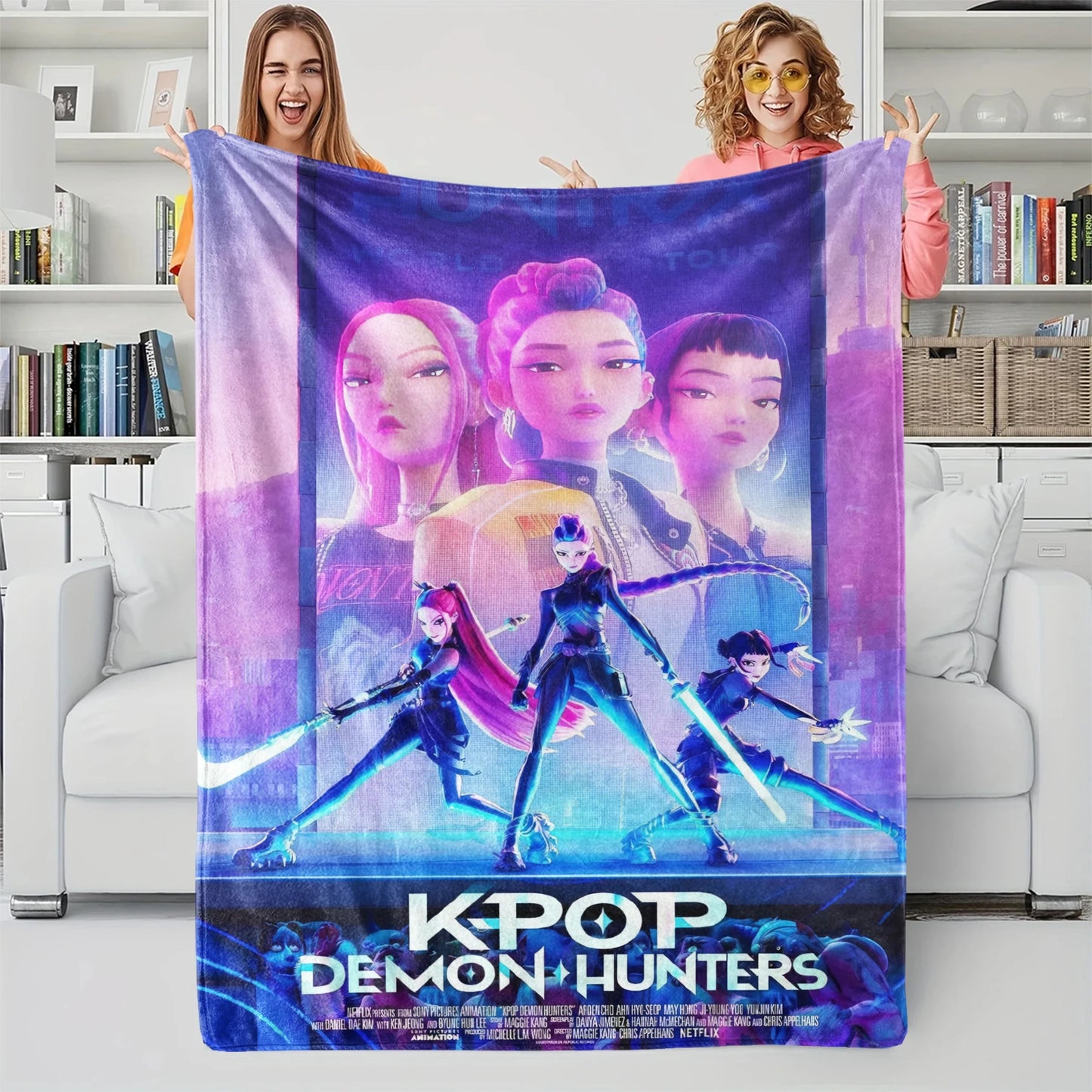 🛌 K-Pop Demon Hunters – Plaide Doux & Chaud Toutes Saisons 🛌